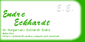 endre eckhardt business card